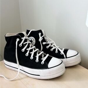 Women’s Black Platform Hightop Converse